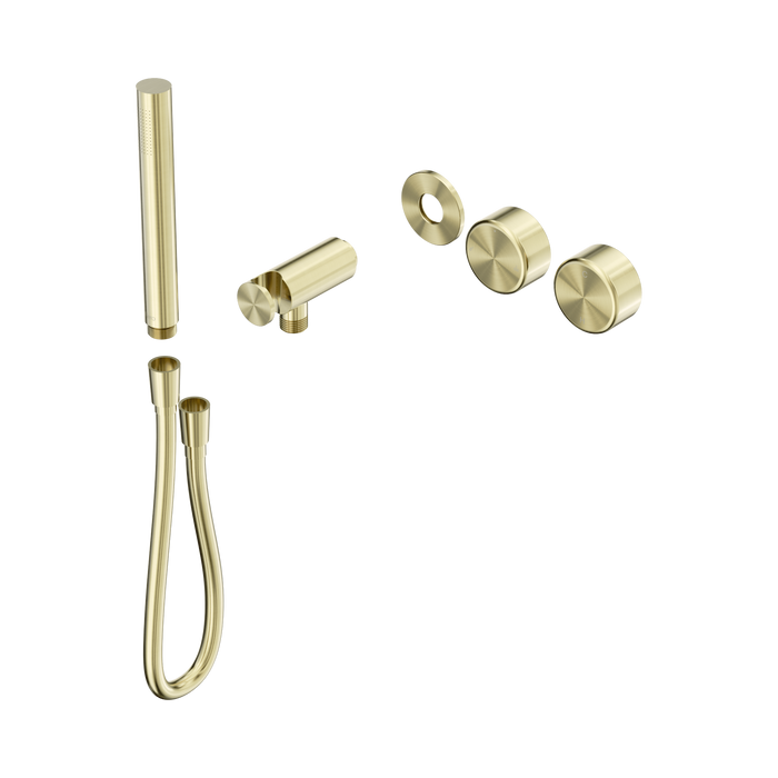 Nero Serenity Progressive Shower System With Metal Handle And Slim Shower Trim Kit Only - Brushed Gold