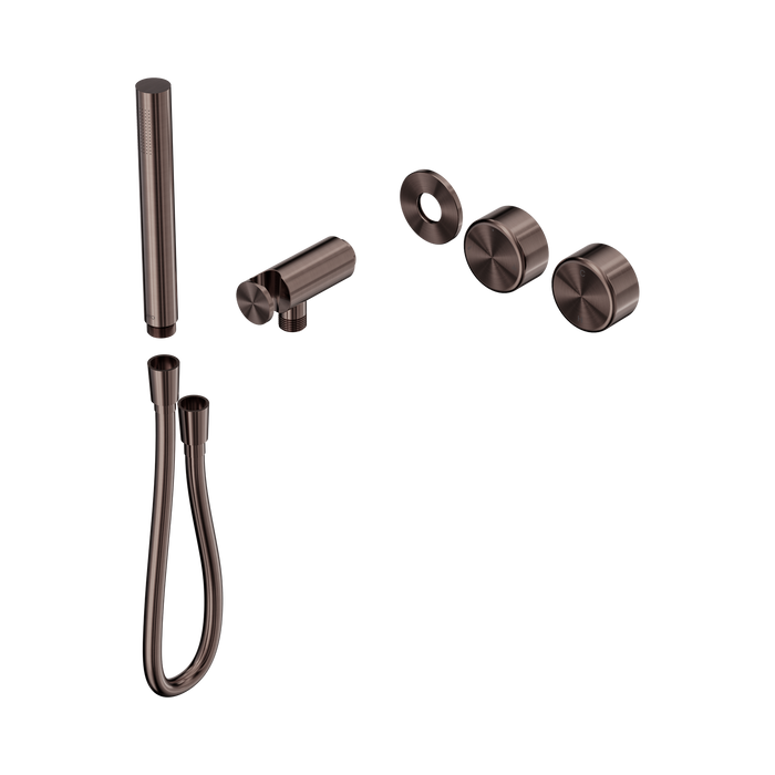Nero Serenity Progressive Shower System With Metal Handle And Slim Shower Trim Kit Only - Brushed Bronze