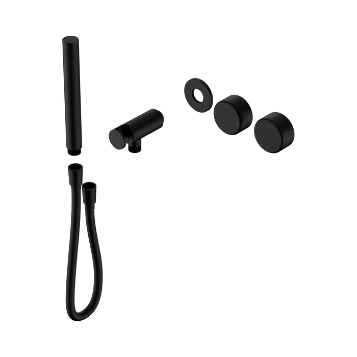 Nero Serenity Progressive Shower System With Metal Handle And Slim Shower Trim Kit Only - Matte Black