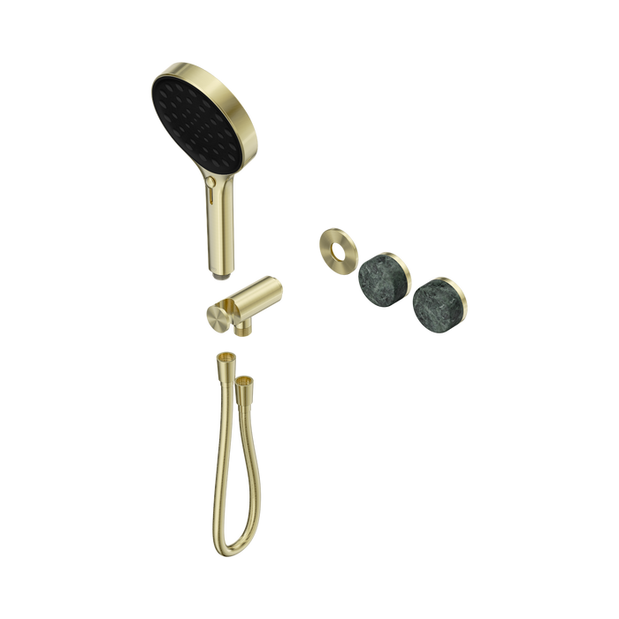 Nero Serenity Progressive Shower System With Verde Alpi Handle And Serenity Hand Shower Trim Kit Only - Brushed Gold