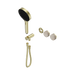 Nero Serenity Progressive Shower System With Rome Travertine Handle And Serenity Hand Shower Trim Kit Only - Brushed Gold