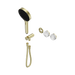 Nero Serenity Progressive Shower System With Arabescato Corchia Handle And Serenity Hand Shower Trim Kit Only - Brushed Gold