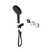 Nero Serenity Progressive Shower System With Arabescato Corchia Handle And Serenity Hand Shower Trim Kit Only - Matte Black