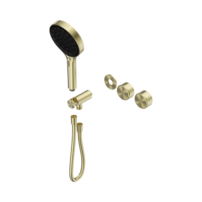 Nero Serenity Progressive Shower System With Metal Handle And Serenity Hand Shower Trim Kit Only - Brushed Gold