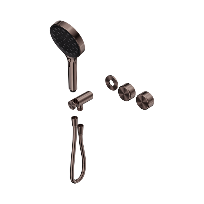Nero Serenity Progressive Shower System With Metal Handle And Serenity Hand Shower Trim Kit Only - Brushed Bronze