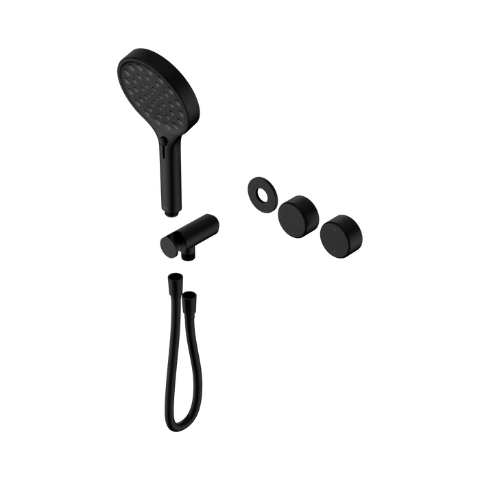 Nero Serenity Progressive Shower System With Metal Handle And Serenity Hand Shower Trim Kit Only - Matte Black