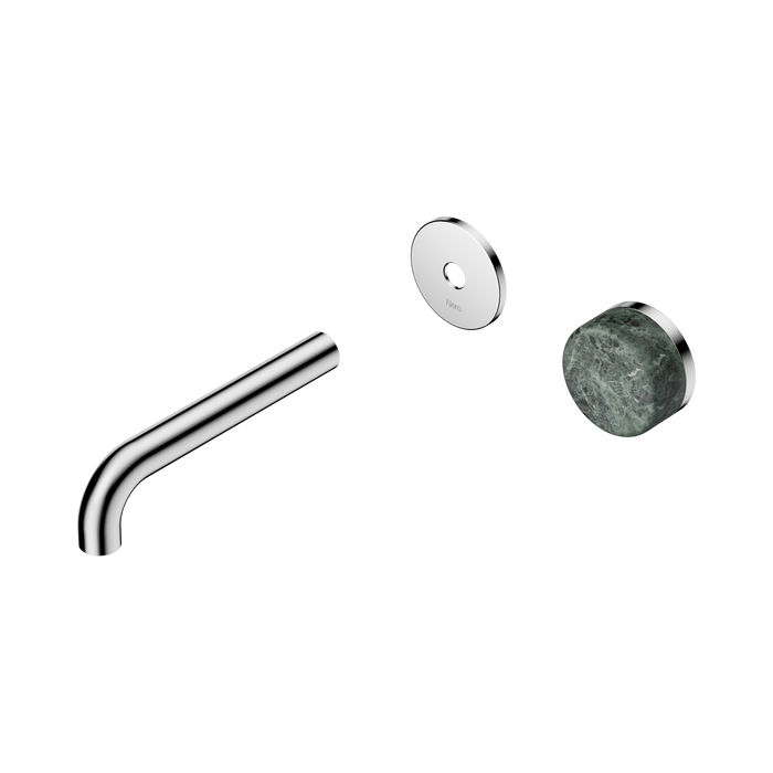 Nero Serenity Progressive Wall Basin Mixer 160mm Spout With Verde Alpi Handle Trim Kit Only - Chrome