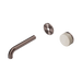 Nero Serenity Progressive Wall Basin Mixer 160mm Spout With Rome Travertine Handle Trim Kit Only - Brushed Bronze