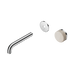 Nero Serenity Progressive Wall Basin Mixer 160mm Spout With Rome Travertine Handle Trim Kit Only - Chrome