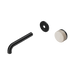 Nero Serenity Progressive Wall Basin Mixer 160mm Spout With Rome Travertine Handle Trim Kit Only - Matte Black