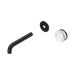 Nero Serenity Progressive Wall Basin Mixer 160mm Spout With Arabescato Corchia Handle Trim Kit Only - Matte Black