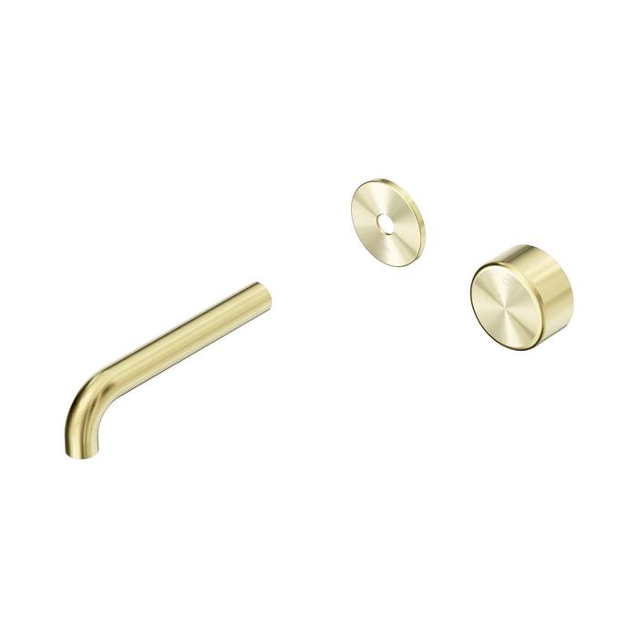 Nero Serenity Progressive Wall Basin Mixer 160mm Spout With Metal Handle Trim Kit Only - Brushed Gold