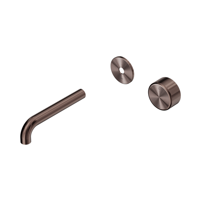 Nero Serenity Progressive Wall Basin Mixer 160mm Spout With Metal Handle Trim Kit Only - Brushed Bronze