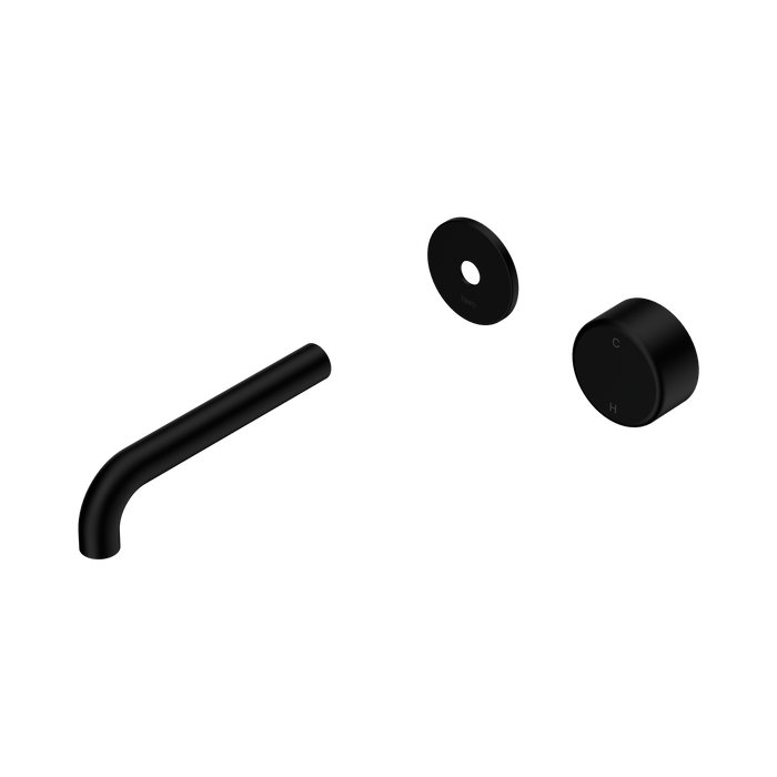 Nero Serenity Progressive Wall Basin Mixer 160mm Spout With Metal Handle Trim Kit Only - Matte Black