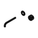 Nero Serenity Progressive Wall Basin Mixer 160mm Spout With Metal Handle Trim Kit Only - Matte Black