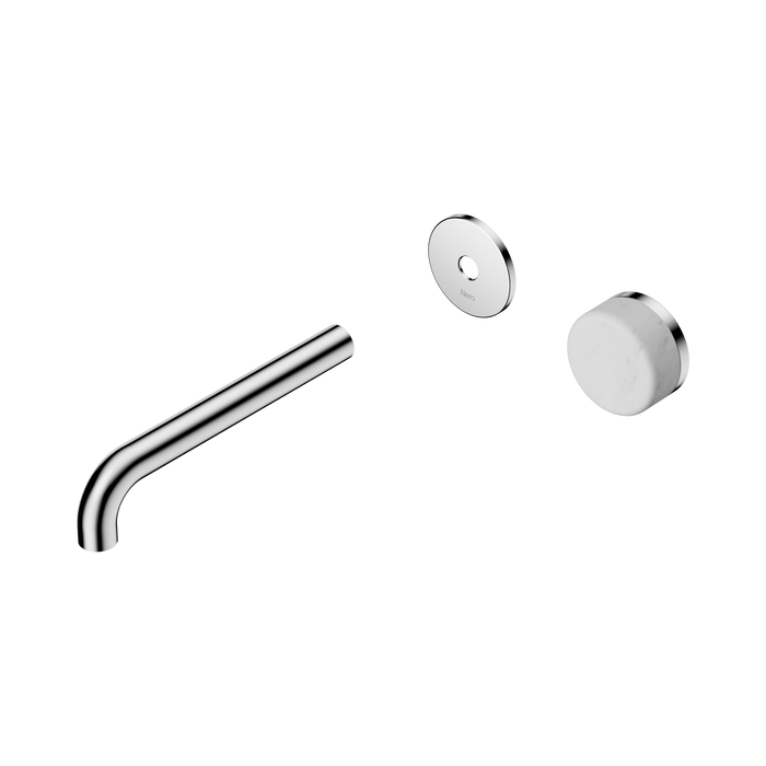 Nero Serenity Progressive Wall Basin Mixer 185mm Spout With Carrara Handle Trim Kit Only - Chrome