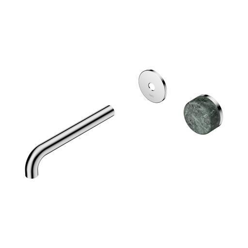 Nero Serenity Progressive Wall Basin Mixer 185mm Spout With Verde Alpi Handle Trim Kit Only - Chrome