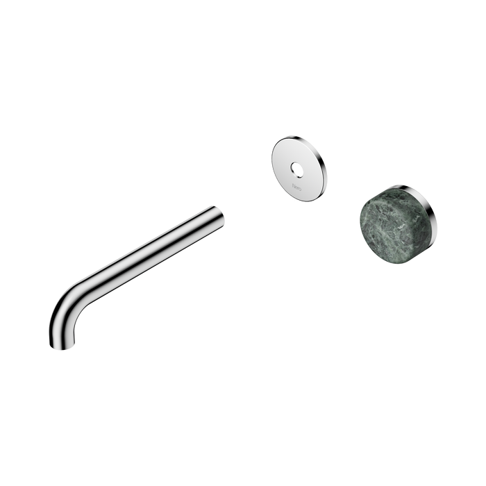 Nero Serenity Progressive Wall Basin Mixer 185mm Spout With Verde Alpi Handle Trim Kit Only - Chrome