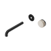 Nero Serenity Progressive Wall Basin Mixer 185mm Spout With Rome Travertine Handle Trim Kit Only - Matte Black