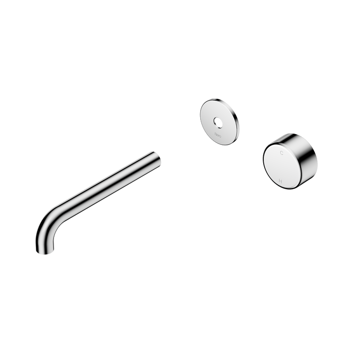 Nero Serenity Progressive Wall Basin Mixer 185mm Spout With Metal Handle Trim Kit Only - Chrome