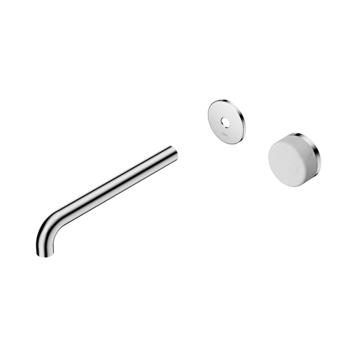 Nero Serenity Progressive Wall Basin Mixer 220mm Spout With Carrara Handle Trim Kit Only - Chrome