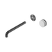 Nero Serenity Progressive Wall Basin Mixer 220mm Spout With Carrara Handle Trim Kit Only - Gun Metal