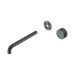 Nero Serenity Progressive Wall Basin Mixer 220mm Spout With Verde Alpi Handle Trim Kit Only - Gun Metal