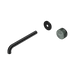 Nero Serenity Progressive Wall Basin Mixer 220mm Spout With Verde Alpi Handle Trim Kit Only - Matte Black