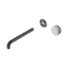 Nero Serenity Progressive Wall Basin Mixer 220mm Spout With Rome Travertine Handle Trim Kit Only - Gun Metal