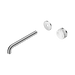 Nero Serenity Progressive Wall Basin Mixer 220mm Spout With Arabescato Corchia Handle Trim Kit Only - Chrome