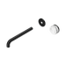 Nero Serenity Progressive Wall Basin Mixer 220mm Spout With Arabescato Corchia Handle Trim Kit Only - Matte Black
