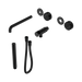 Nero Serenity Progressive Shower System With Spout With Marquina Black Handle And Slim Shower Trim Kit Only - Matte Black