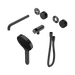 Nero Serenity Progressive Shower System With Spout With Marquina Black Handle And Serenity Hand Shower Trim Kit Only - Gun Metal