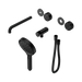 Nero Serenity Progressive Shower System With Spout With Marquina Black Handle And Serenity Hand Shower Trim Kit Only - Matte Black