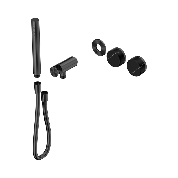 Nero Serenity Progressive Shower System With Marquina Black Handle And Slim Shower Trim Kit Only - Gun Metal