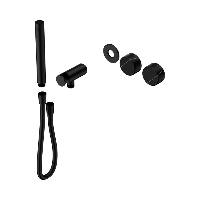 Nero Serenity Progressive Shower System With Marquina Black Handle And Slim Shower Trim Kit Only - Matte Black