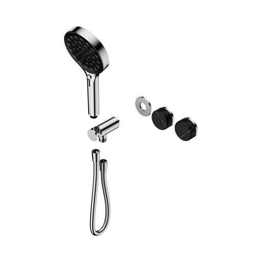 Nero Serenity Progressive Shower System With Marquina Black Handle And Serenity Hand Shower Trim Kit Only - Chrome