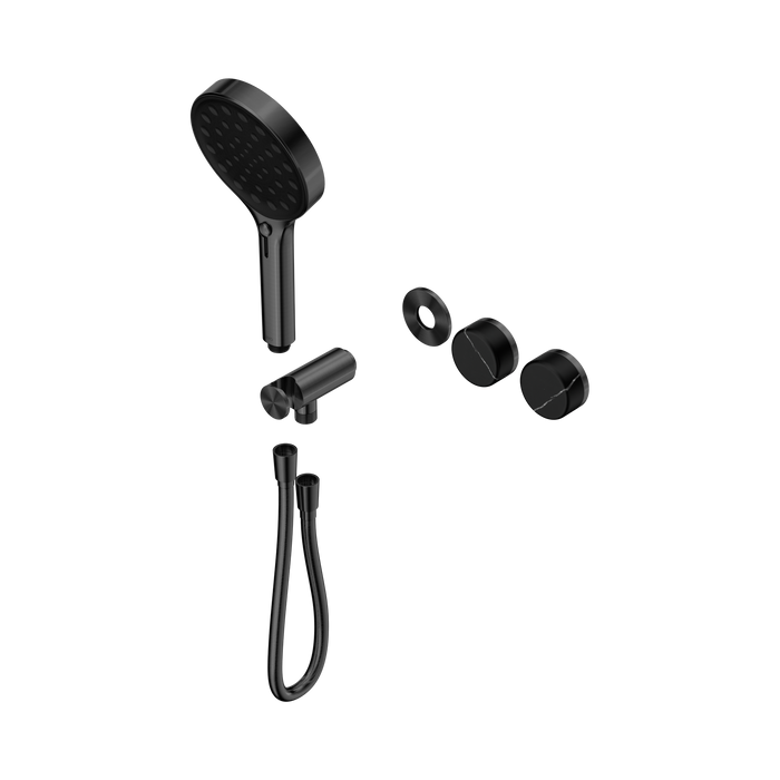 Nero Serenity Progressive Shower System With Marquina Black Handle And Serenity Hand Shower Trim Kit Only - Gun Metal