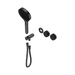 Nero Serenity Progressive Shower System With Marquina Black Handle And Serenity Hand Shower Trim Kit Only - Gun Metal
