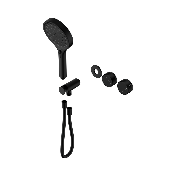 Nero Serenity Progressive Shower System With Marquina Black Handle And Serenity Hand Shower Trim Kit Only - Matte Black
