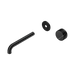 Nero Serenity Progressive Wall Basin Mixer 185mm Spout With Marquina Black Handle Trim Kit Only - Matte Black