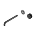 Nero Serenity Progressive Wall Basin Mixer 220mm Spout With Marquina Black Handle Trim Kit Only - Gun Metal