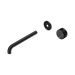 Nero Serenity Progressive Wall Basin Mixer 220mm Spout With Marquina Black Handle Trim Kit Only - Matte Black