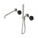 Nero Serenity Progressive Shower System With Spout With Marquina Black Handle And Slim Shower - Brushed Nickel