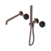 Nero Serenity Progressive Shower System With Spout With Marquina Black Handle And Slim Shower - Brushed Bronze