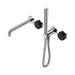 Nero Serenity Progressive Shower System With Spout With Marquina Black Handle And Slim Shower - Chrome
