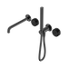 Nero Serenity Progressive Shower System With Spout With Marquina Black Handle And Slim Shower - Gun Metal