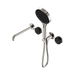 Nero Serenity Progressive Shower System With Spout With Marquina Black Handle And Serenity Hand Shower - Brushed Nickel