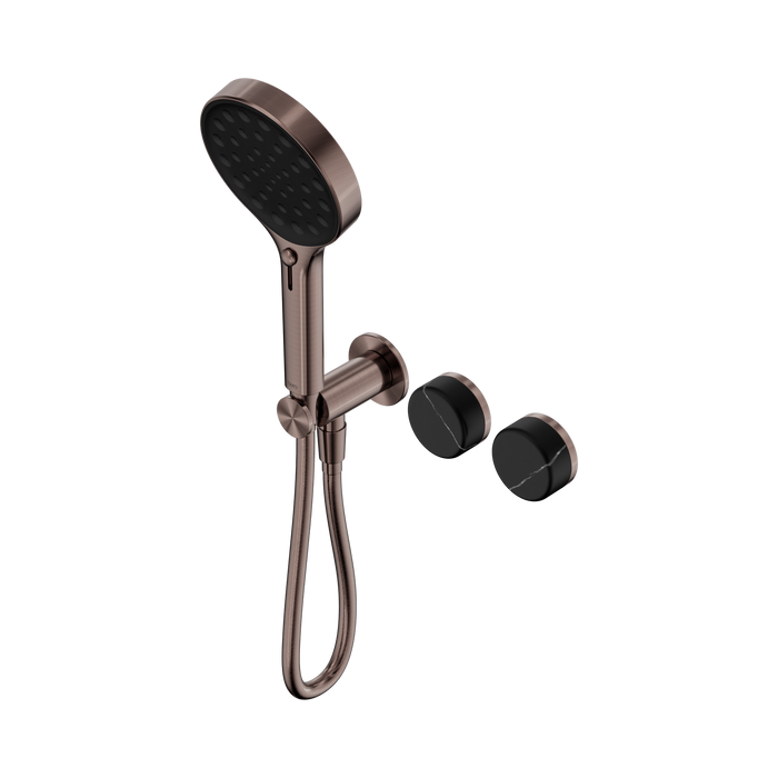 Nero Serenity Progressive Shower System With Marquina Black Handle And Serenity Hand Shower - Brushed Bronze