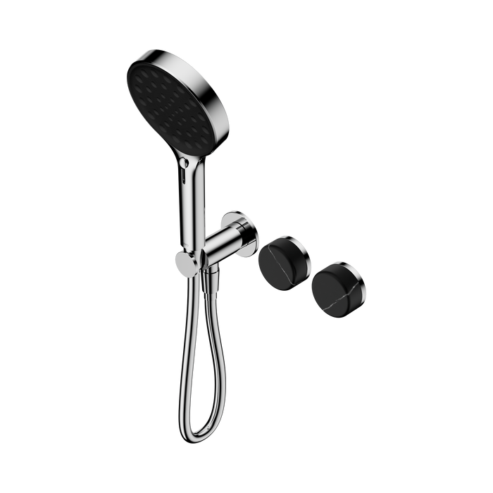 Nero Serenity Progressive Shower System With Marquina Black Handle And Serenity Hand Shower - Chrome
